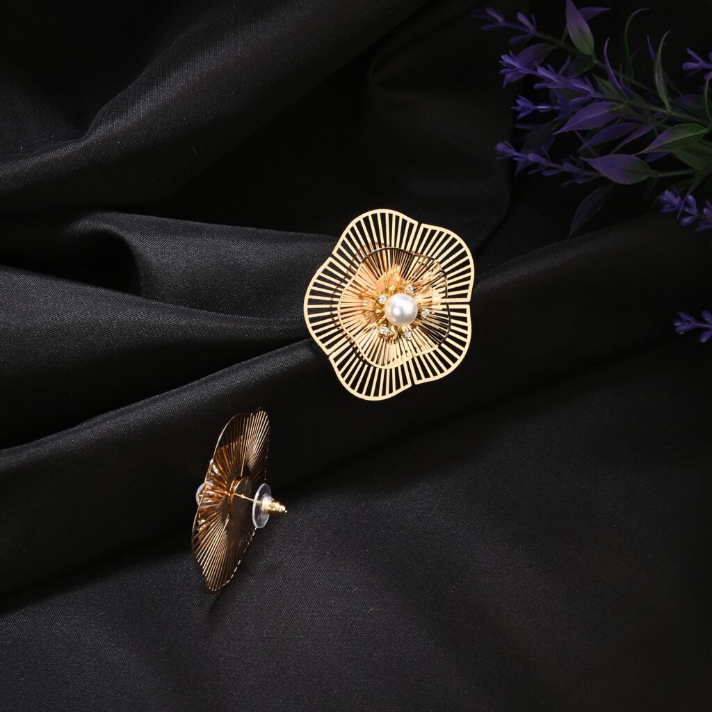 Jwelream anti tarnish  pearl earrings