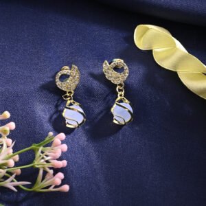 Jwelream stylish pearl drop earrings