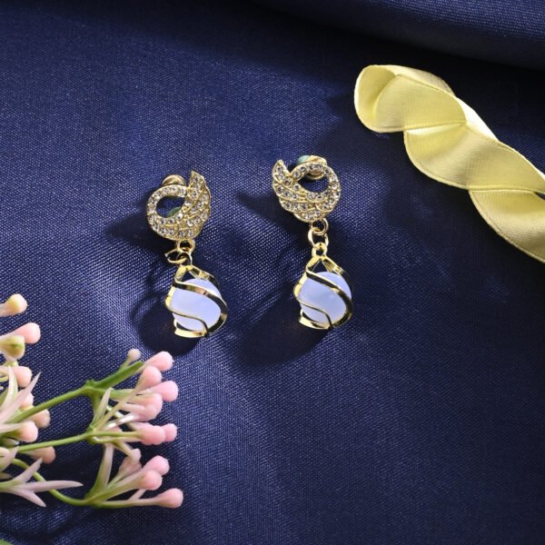 Jwelream stylish pearl drop earrings