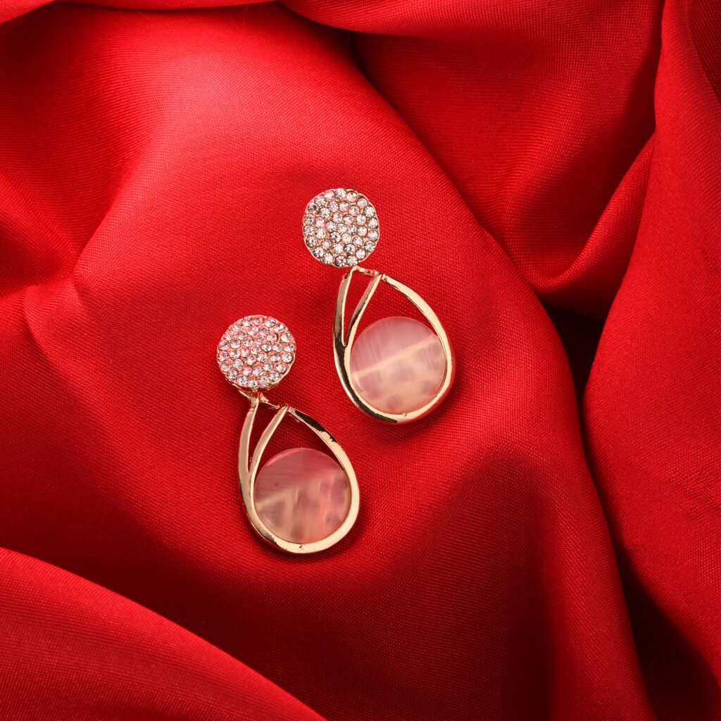 Jwelream trendy monalisa style earrings