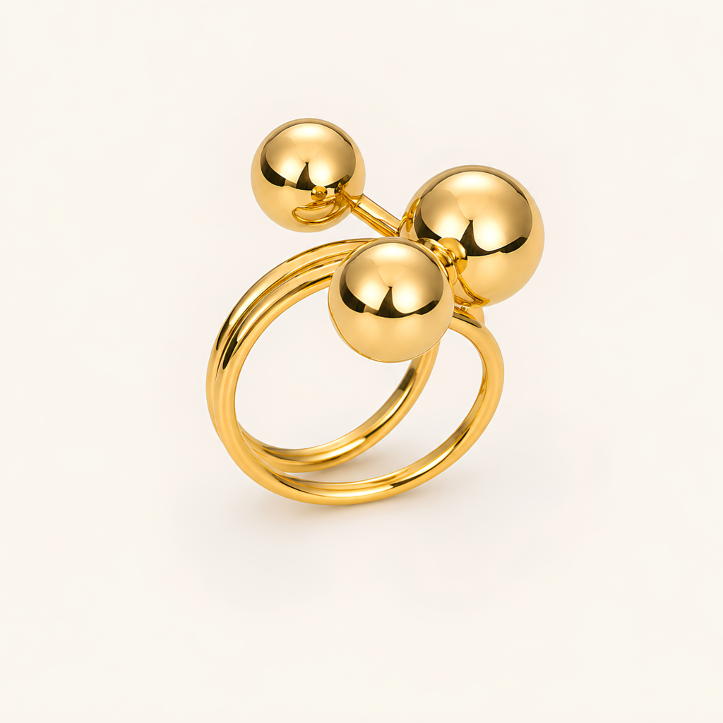 Elegant Simple Style Artistic Irregular Geometric Copper 18K Gold Plated Women's Ring