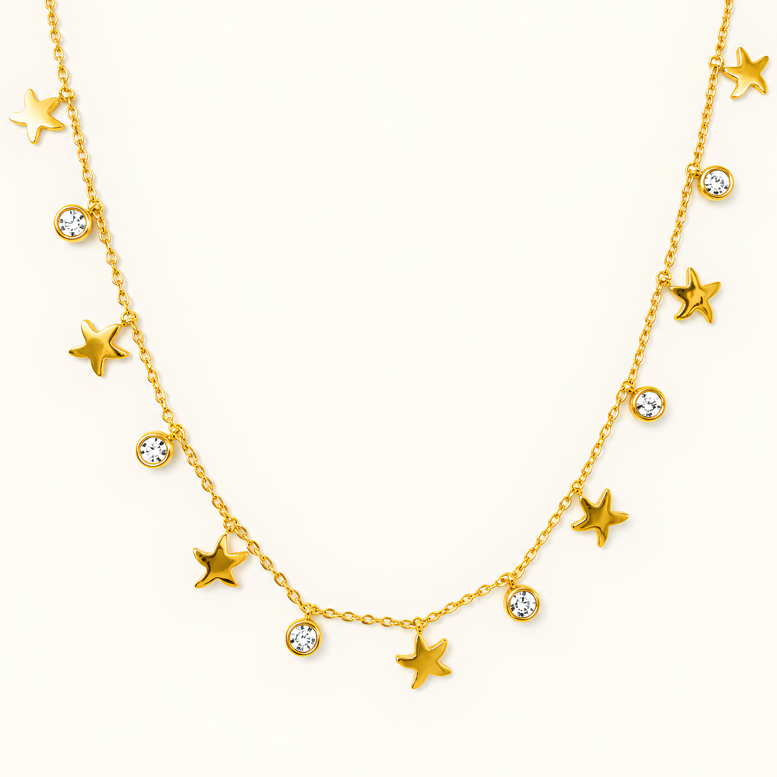 18K Gold Plated Geometric Starfish Necklace