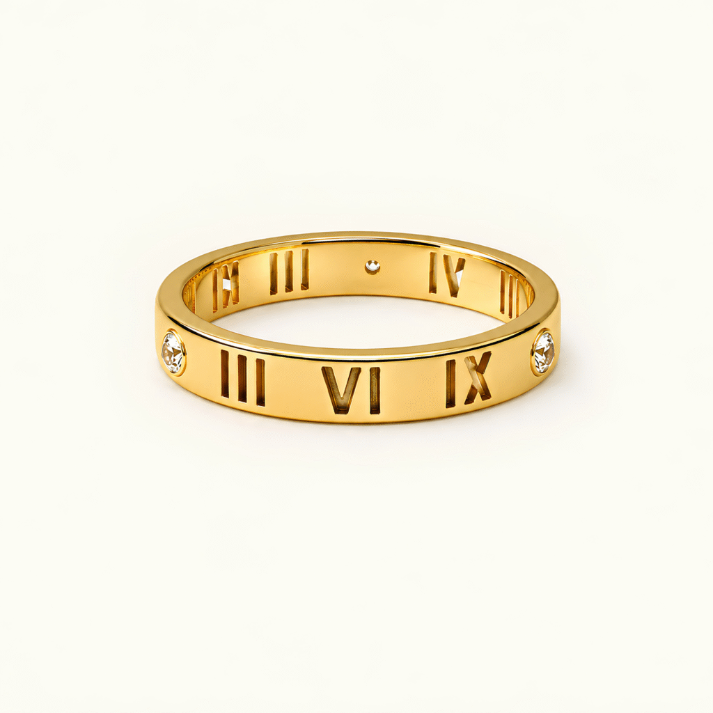 Roman Numeral Solitaire Band