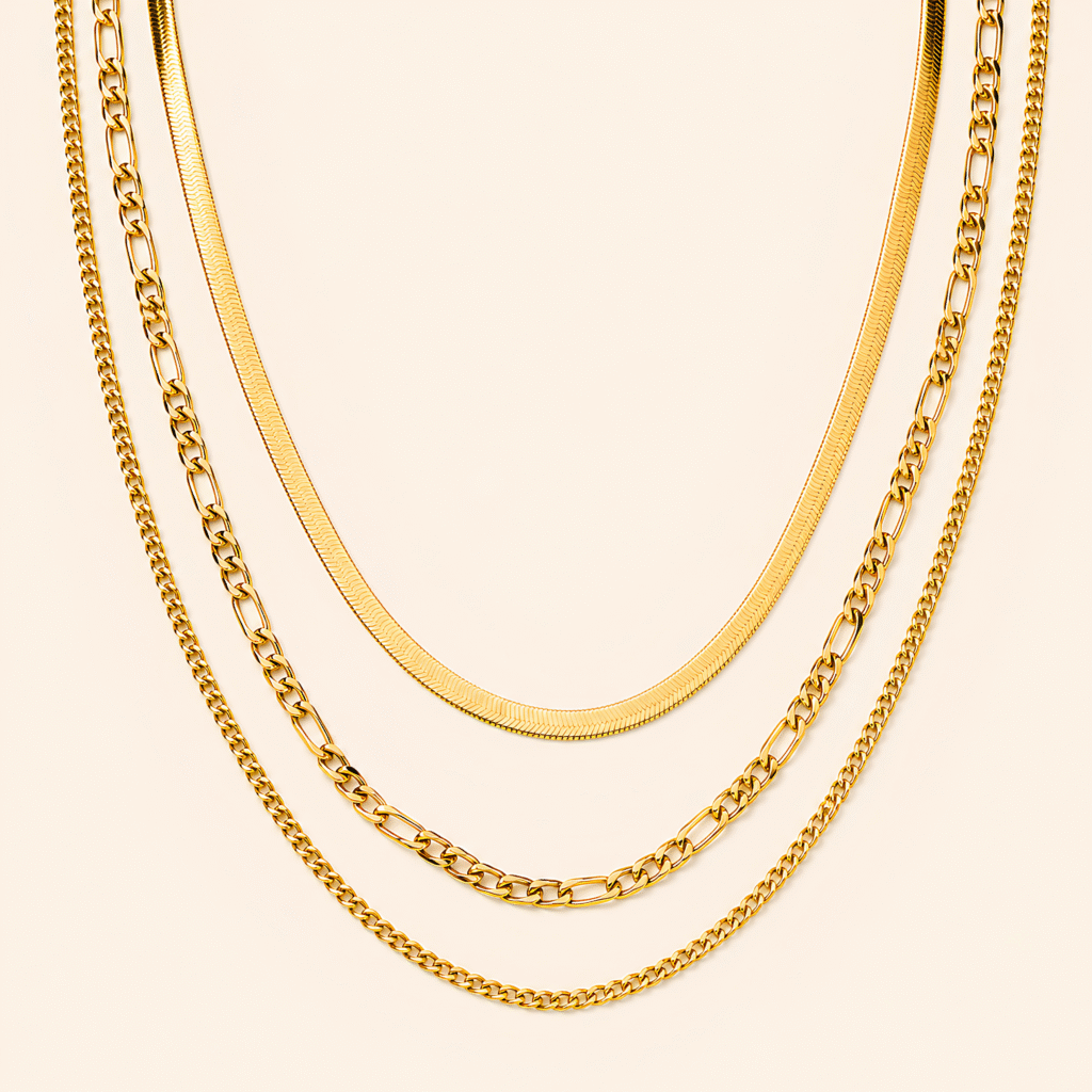 3 Pcs Layered Chain Set