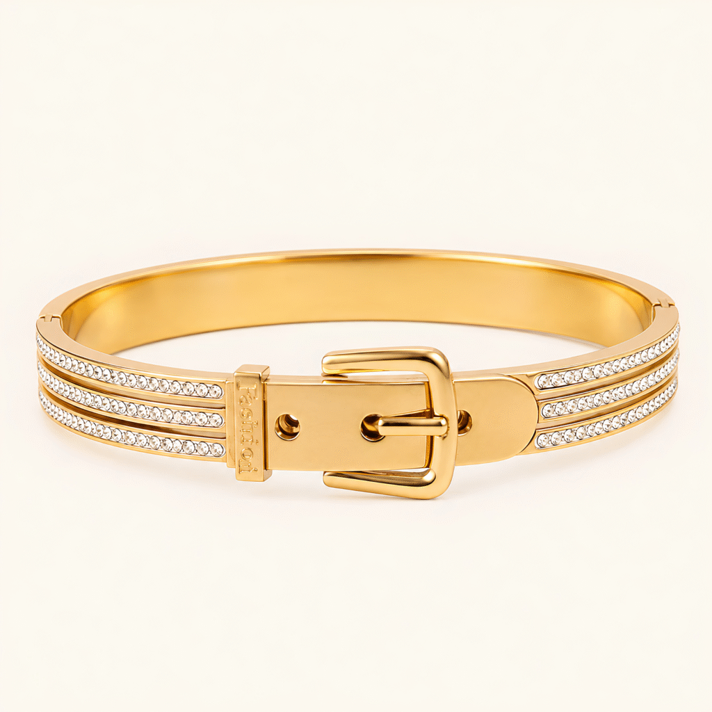 Belt Buckle Zircon Bangle