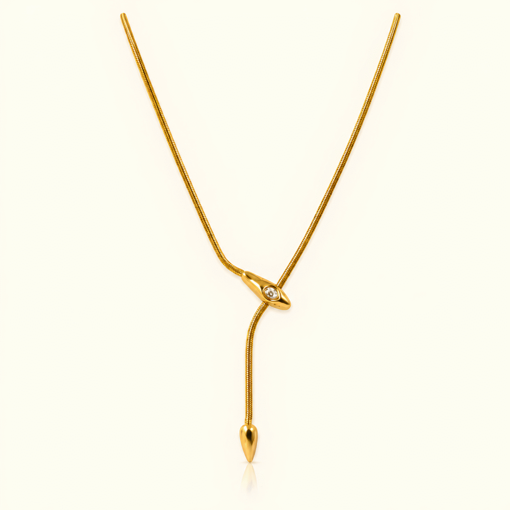 Adjustable Snake Lariat Necklace